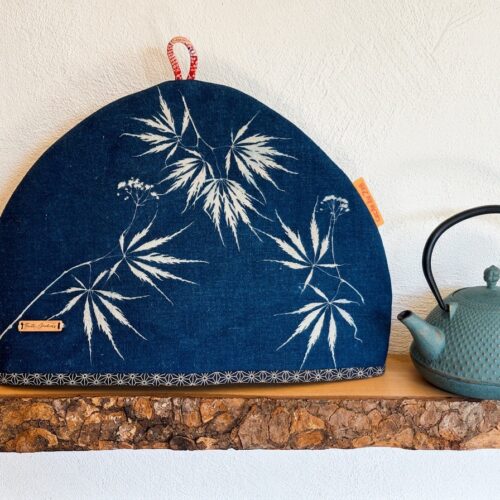 Cosy pour théière en fonte — Cyanotype sur lin * Libre d'être