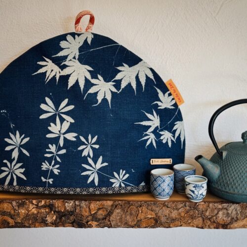 Cosy pour théière en fonte — Cyanotype sur lin * Sans se ressembler
